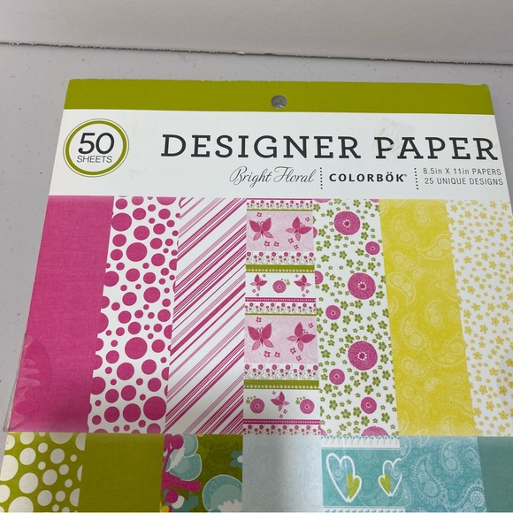 Colorbok Paper 50 Sheets Pattern Cutouts 8.5in x 11in Crafts Scrapbook Floral - Picture 6 of 6